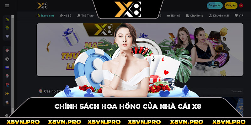 Chính sách hoa hồng của nhà cái x8