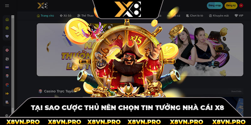 Tại sao cược thủ nên chọn tin tưởng nhà cái x8